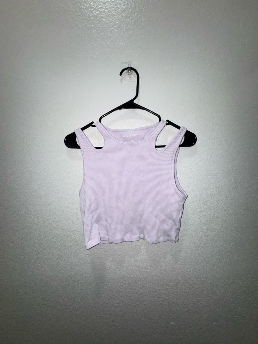 American Eagle Outfitters Lavender Ribbed Cropped Tank